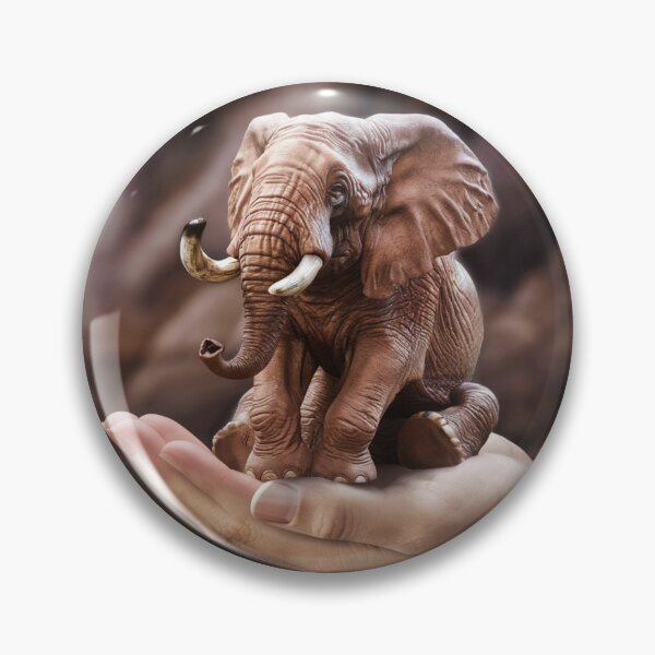Item preview, Elephant Portrait. palm size designed and sold by ElephantVibes.