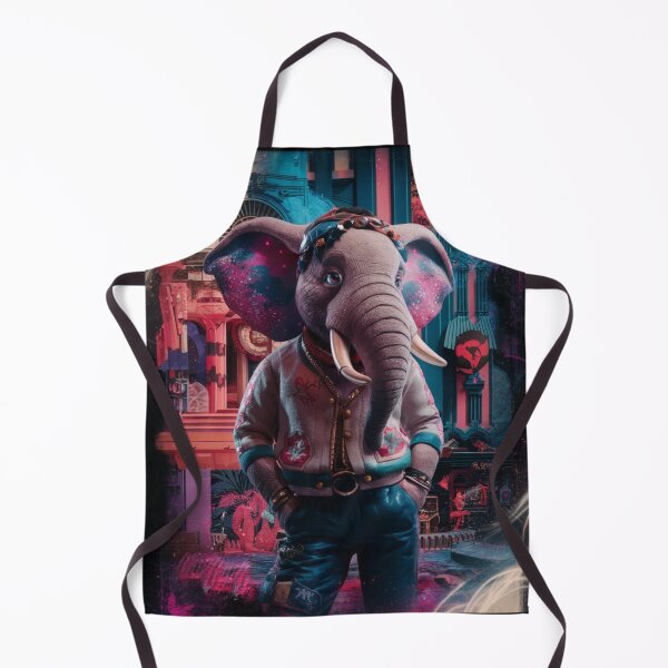 Item preview, Elephant Portrait. graffiti fashion, hip-hop style, cyberpunk style designed and sold by ElephantVibes.