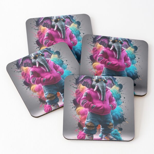 Item preview, Elephant Portrait. graffiti fashion, hip-hop style, cyberpunk style designed and sold by ElephantVibes.