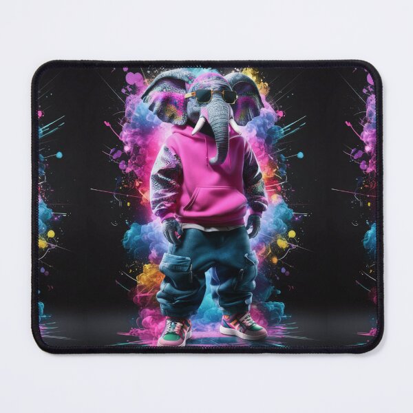Item preview, Elephant Portrait. graffiti fashion, hip-hop style, cyberpunk style designed and sold by ElephantVibes.