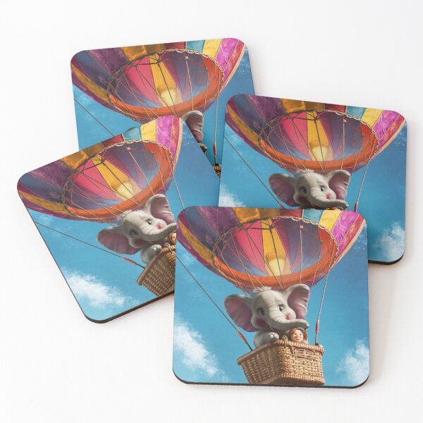 Item preview, Elephant Portrait. hot air balloon designed and sold by ElephantVibes.