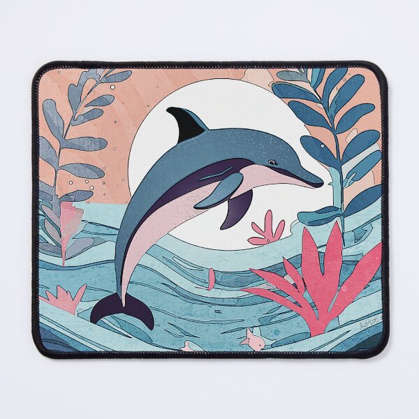 Item preview, Abstract Dolphin Illustration/Nursey Print designed and sold by KMDs.