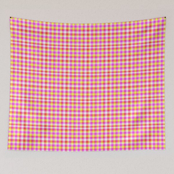 Item preview, Plaid In Pink And Yellow. designed and sold by GypsyBelle42.