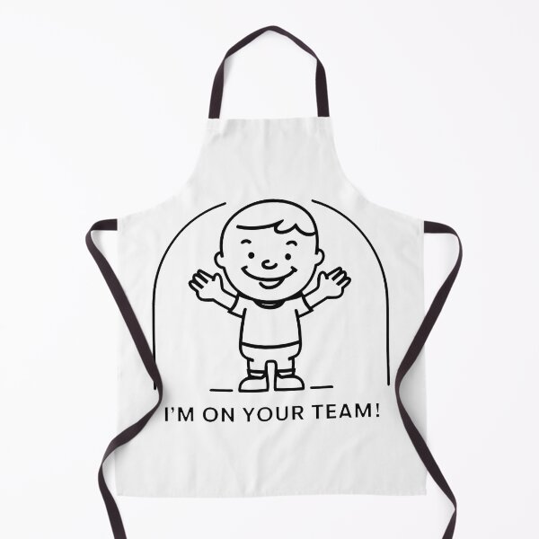Item preview, I'M ON YOUR TEAM! Smiling Boy Embraces Support in Black & White designed and sold by SplashTastic.