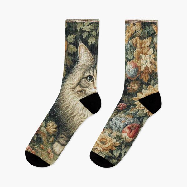 Item preview, Maine Coon Cat in flower Garden designed and sold by Illuministique.