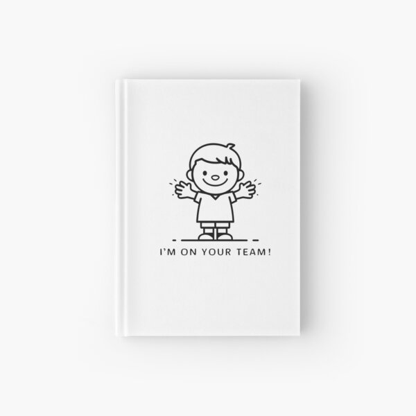 Item preview, I'M ON YOUR TEAM! Black & White Symbol of Collaboration designed and sold by SplashTastic.