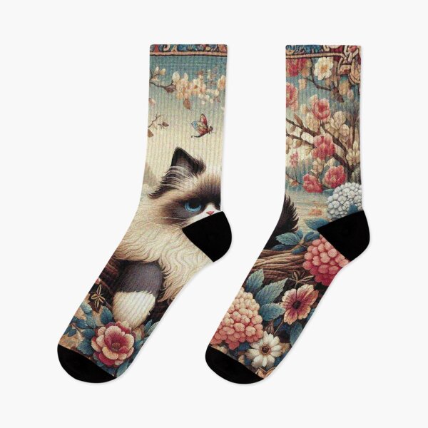 Item preview, Ragdoll Cat in Flower Garden designed and sold by Illuministique.