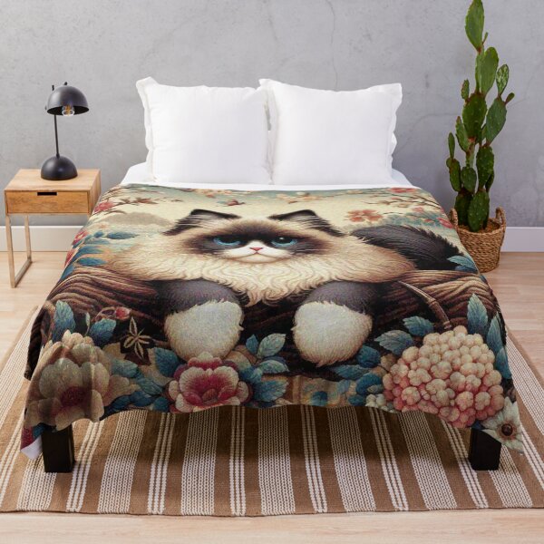 Item preview, Ragdoll Cat in Flower Garden designed and sold by Illuministique.