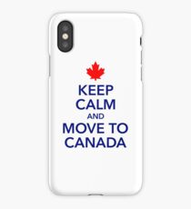 keep calm move to Canada Maple Leaf Canada iPhone Case/Skin