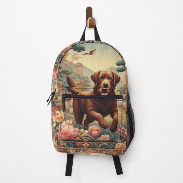 Item preview, Labrador Dogs Playing in Flower Garden designed and sold by Illuministique.