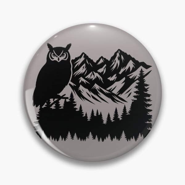 Item preview, Owl + Mountain Silhouette  designed and sold by DesignsByKazu.