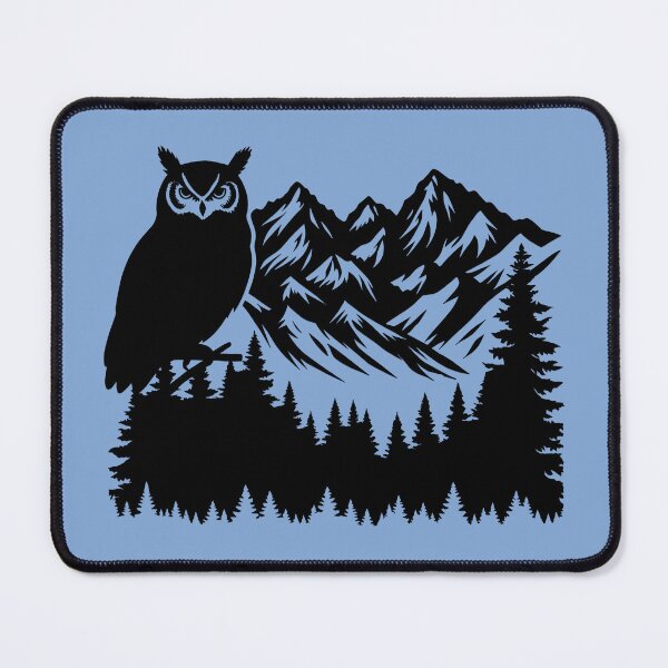 Item preview, Owl + Mountain Silhouette  designed and sold by DesignsByKazu.