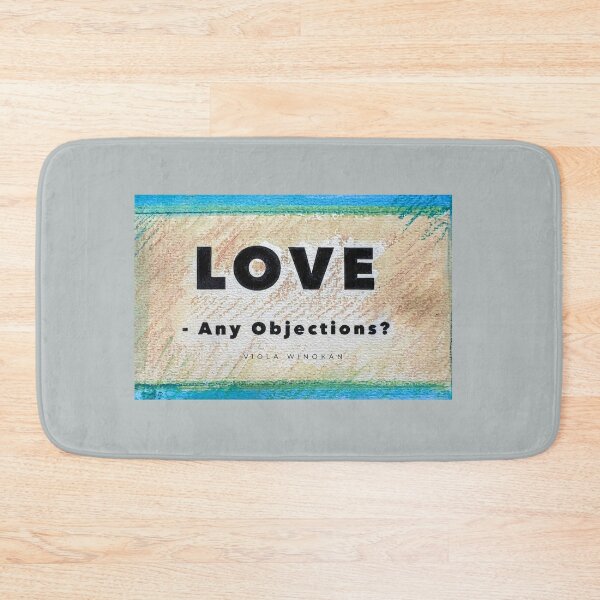 Item preview, LOVE - Any Objections? | Grey-Blue-Green | Pop Art Signature artwork designed and sold by Viola Winokan.