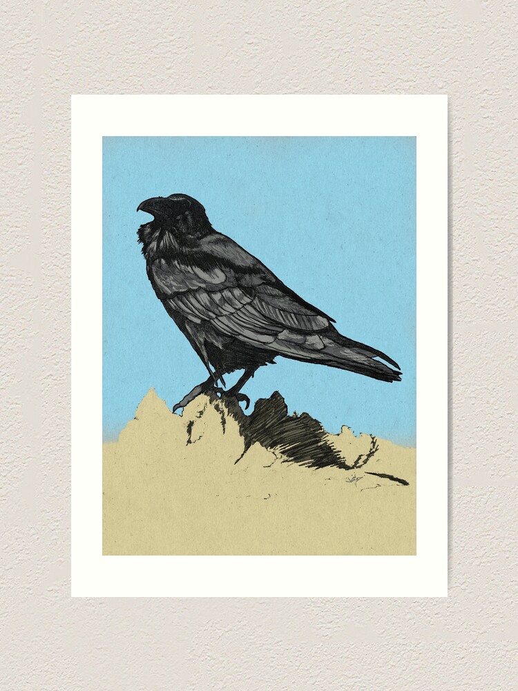 Alternate view of Crow Art Print