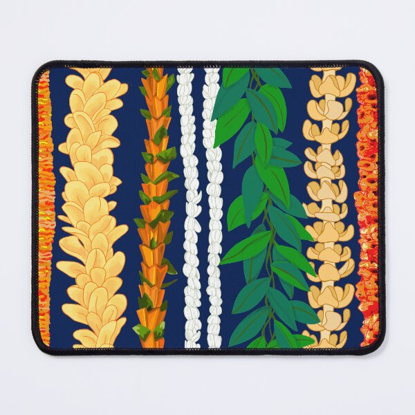 Item preview, Hawaiian Flower Lei Stand-on Navy designed and sold by Linda Maliuana.