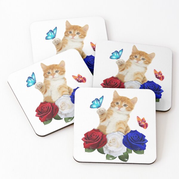 Item preview, Cat and roses designed and sold by godleo.