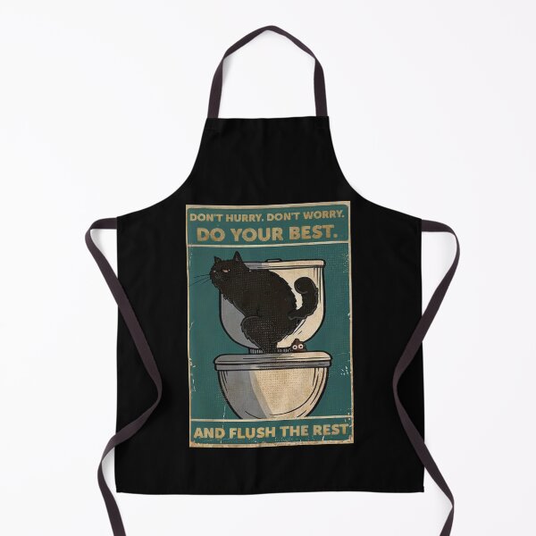 Item preview, Do your best and flush the rest - cute black cat designed and sold by SameeraDammeyer.