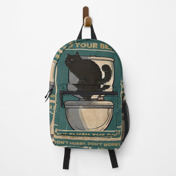 Item preview, Do your best and flush the rest - cute black cat designed and sold by SameeraDammeyer.