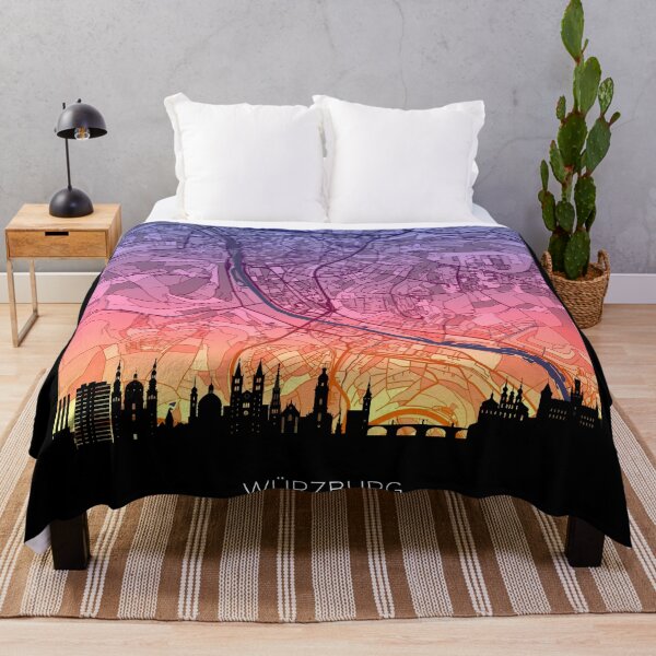 Item preview, Würzburg Skyline Map designed and sold by ArtPrints.