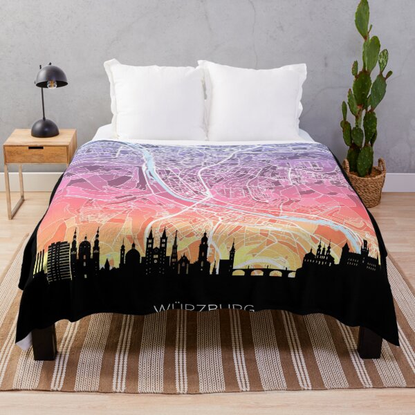 Item preview, Würzburg Skyline Map designed and sold by ArtPrints.