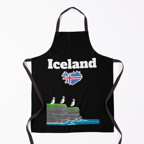 Item preview, Iceland trip souvenir Puffin Colony on Sea Cliffs Iceland flag Iceland map designed and sold by Artstastic.