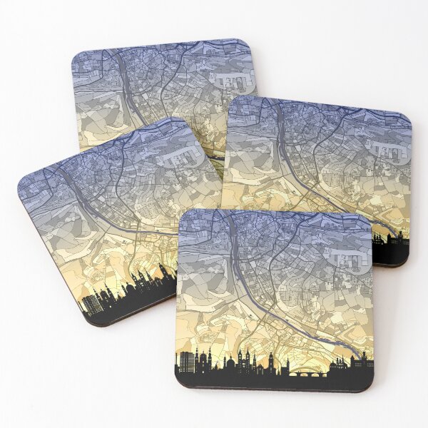 Item preview, Würzburg Skyline Map designed and sold by ArtPrints.