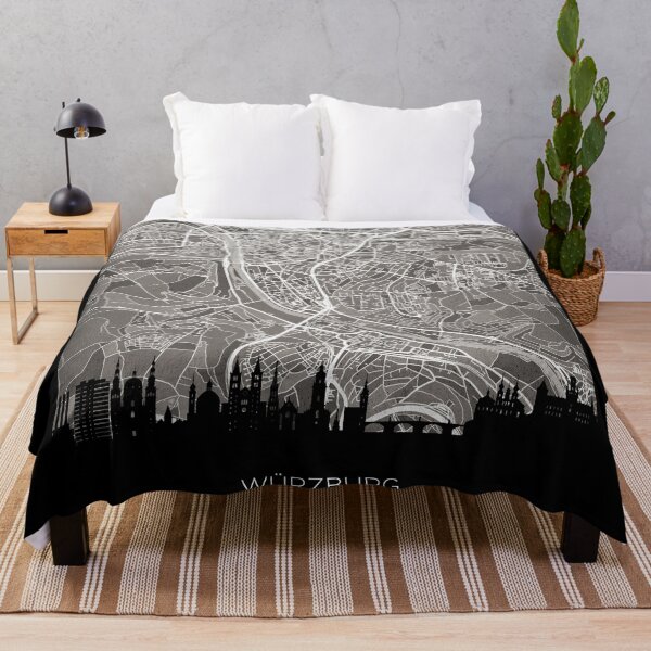 Item preview, Würzburg Skyline Map designed and sold by ArtPrints.