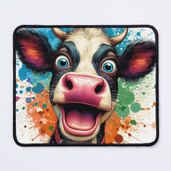 Vista previa del artículo con la obra «Divertido estilo Pop Art de vaca loca», diseñado y vendido por Betty Maria Dig Art.