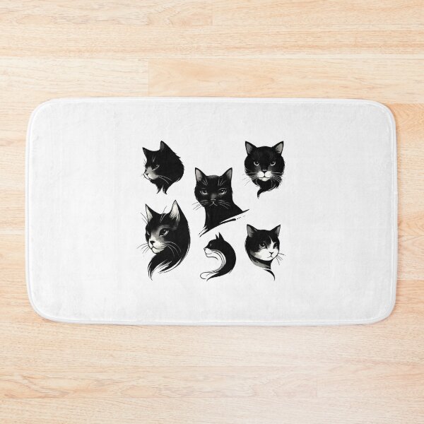 Item preview,  Black Cat Faces designed and sold by RetroPop23.