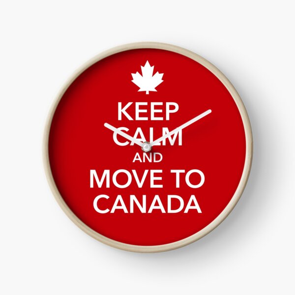 gardez votre calme au Canada Maple Leaf Canada Horloge