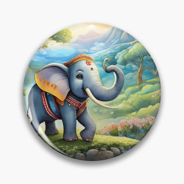 Item preview, A painting of Cute Elephant in River side designed and sold by creativekrish.