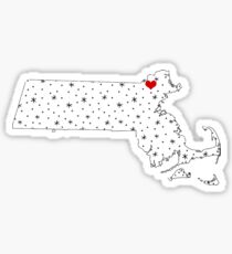 Home Is Where the Heart Is: North Andover MA Sticker