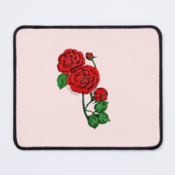 Item preview, Bright Red Pompon Rose Bloom Double 16-25 Petals In 3+ Rows designed and sold by Rachael Taylor.