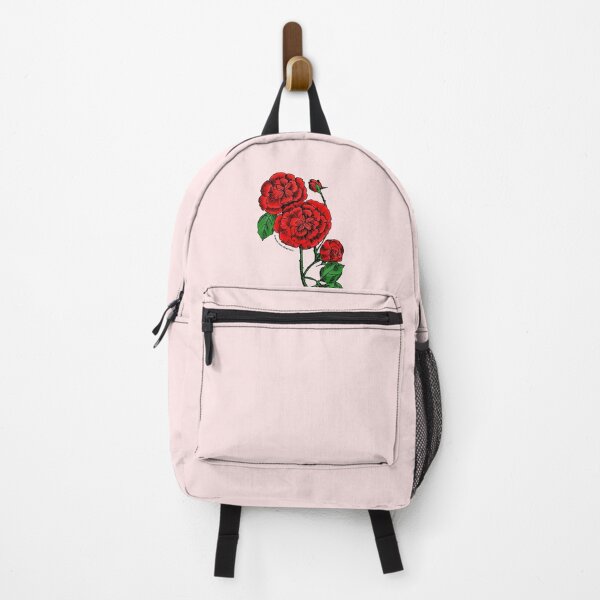 Item preview, Bright Red Pompon Rose Bloom Double 16-25 Petals In 3+ Rows designed and sold by Rachael Taylor.