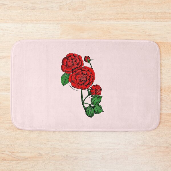 Item preview, Bright Red Pompon Rose Bloom Double 16-25 Petals In 3+ Rows designed and sold by Rachael Taylor.