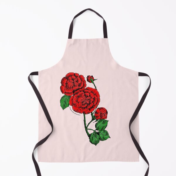 Item preview, Bright Red Pompon Rose Bloom Double 16-25 Petals In 3+ Rows designed and sold by Rachael Taylor.