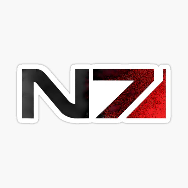 Vista previa del artículo con la obra «Mass Effects N7 Distressed Logo», diseñado y vendido por GreYoung.