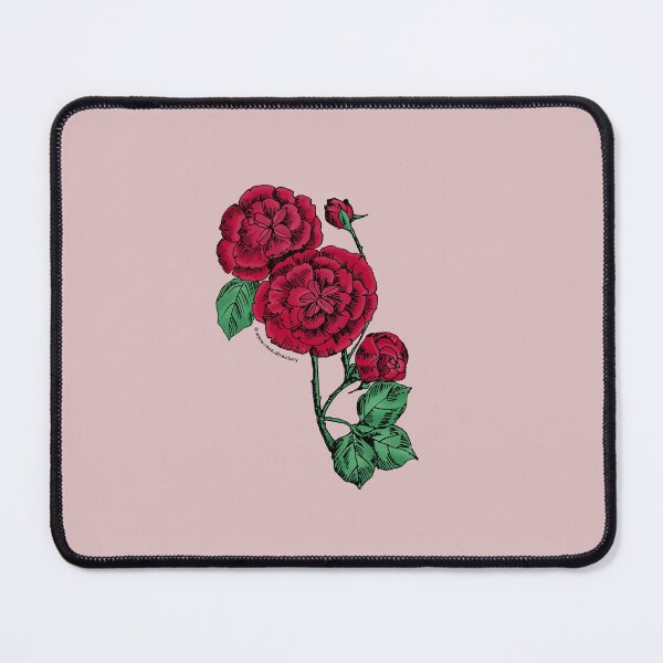 Item preview, Dark Red Pompon Rose Bloom Double 16-25 Petals In 3+ Rows designed and sold by Rachael Taylor.