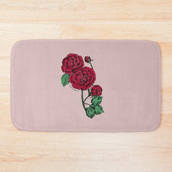 Item preview, Dark Red Pompon Rose Bloom Double 16-25 Petals In 3+ Rows designed and sold by Rachael Taylor.