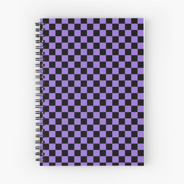 Item preview, Small Checkered - Black and Dark Pastel Purple designed and sold by JustPatterns2.