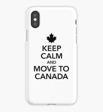 keep calm move to Canada Maple Leaf Canada iPhone Case/Skin