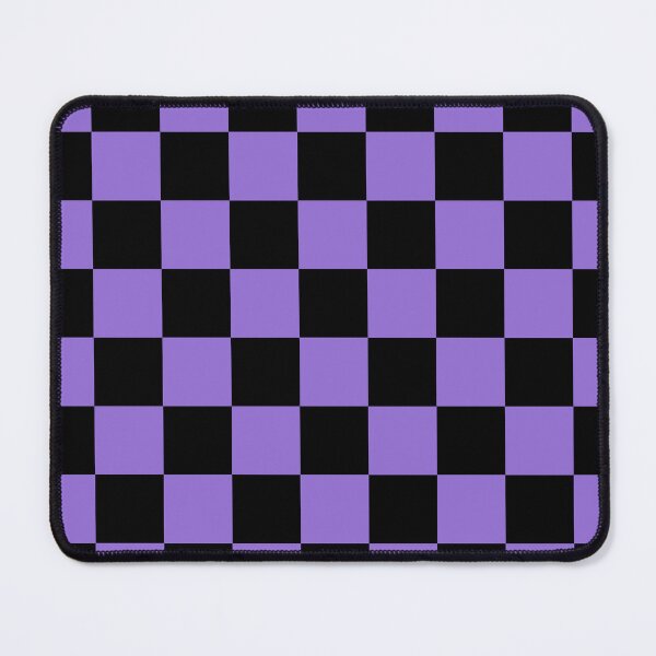 Item preview, Checkered - Black and Dark Pastel Purple designed and sold by JustPatterns2.