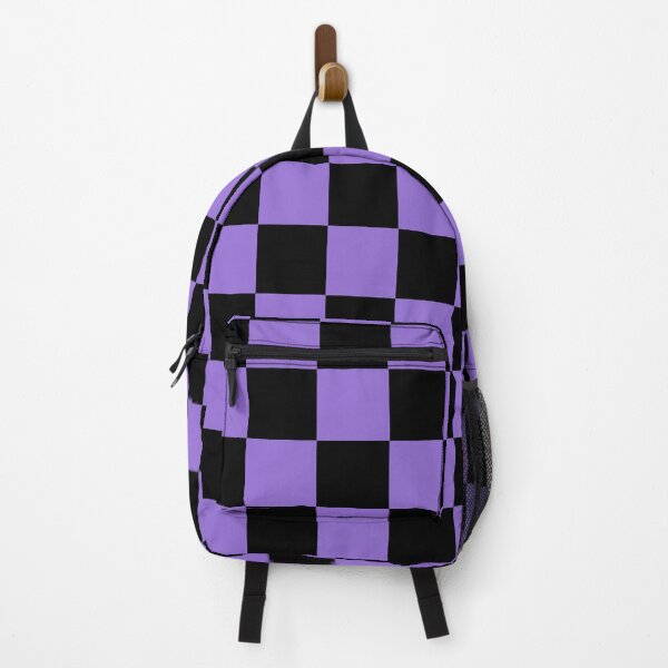 Item preview, Checkered - Black and Dark Pastel Purple designed and sold by JustPatterns2.