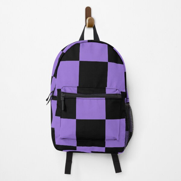 Item preview, Large Checkered - Black and Dark Pastel Purple designed and sold by JustPatterns2.
