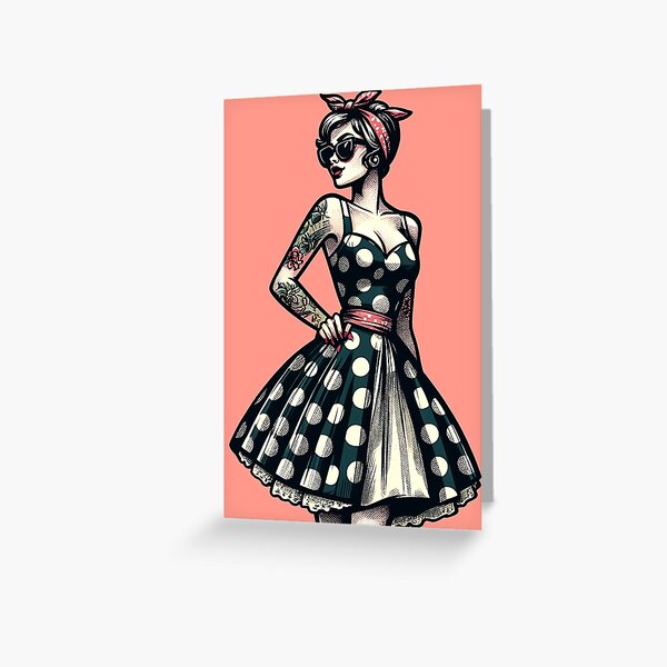 Item preview, Rockabilly Girl - Hand Drawn designed and sold by subCultGraphix.