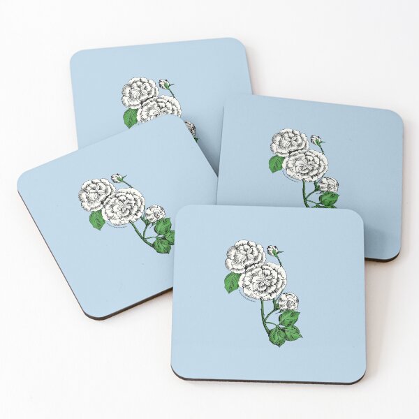Item preview, White Pompon Rose Bloom Double 16-25 Petals In 3+ Rows designed and sold by zenithcreative.