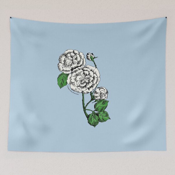 Item preview, White Pompon Rose Bloom Double 16-25 Petals In 3+ Rows designed and sold by zenithcreative.