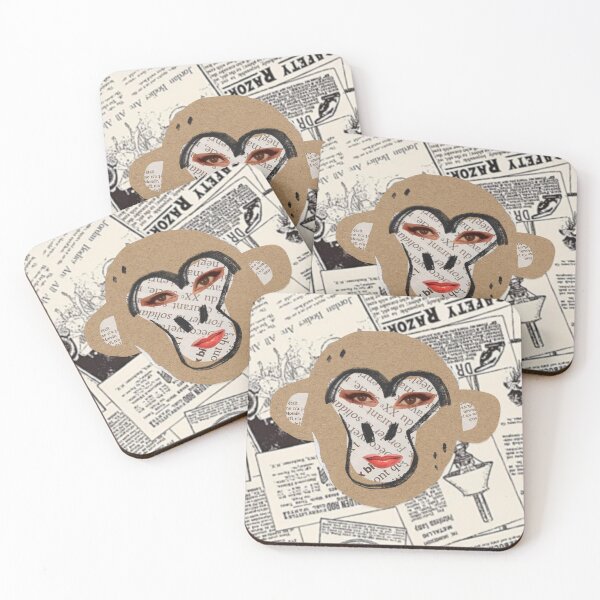 Item preview, Monkey t-shirts, nature t-shirts, cute wild animal t-shirts, vintage style t-shirts. ,newspaper designed and sold by BeYourself1993.