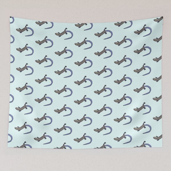 Item preview, Cute blue tailed skink lizard drawing  designed and sold by Mayarart.