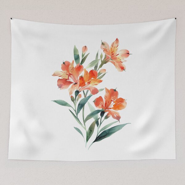 Item preview, Alstroemeria Flowers - Watercolor designed and sold by junkydotcom.